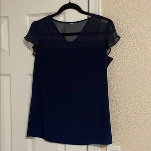 Elegant Navy Blue Women's Top